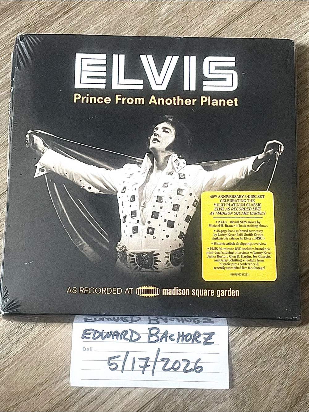Elvis Presley - Prince From Another Planet 3 Disc Set CD DVD MSG Live 40th New